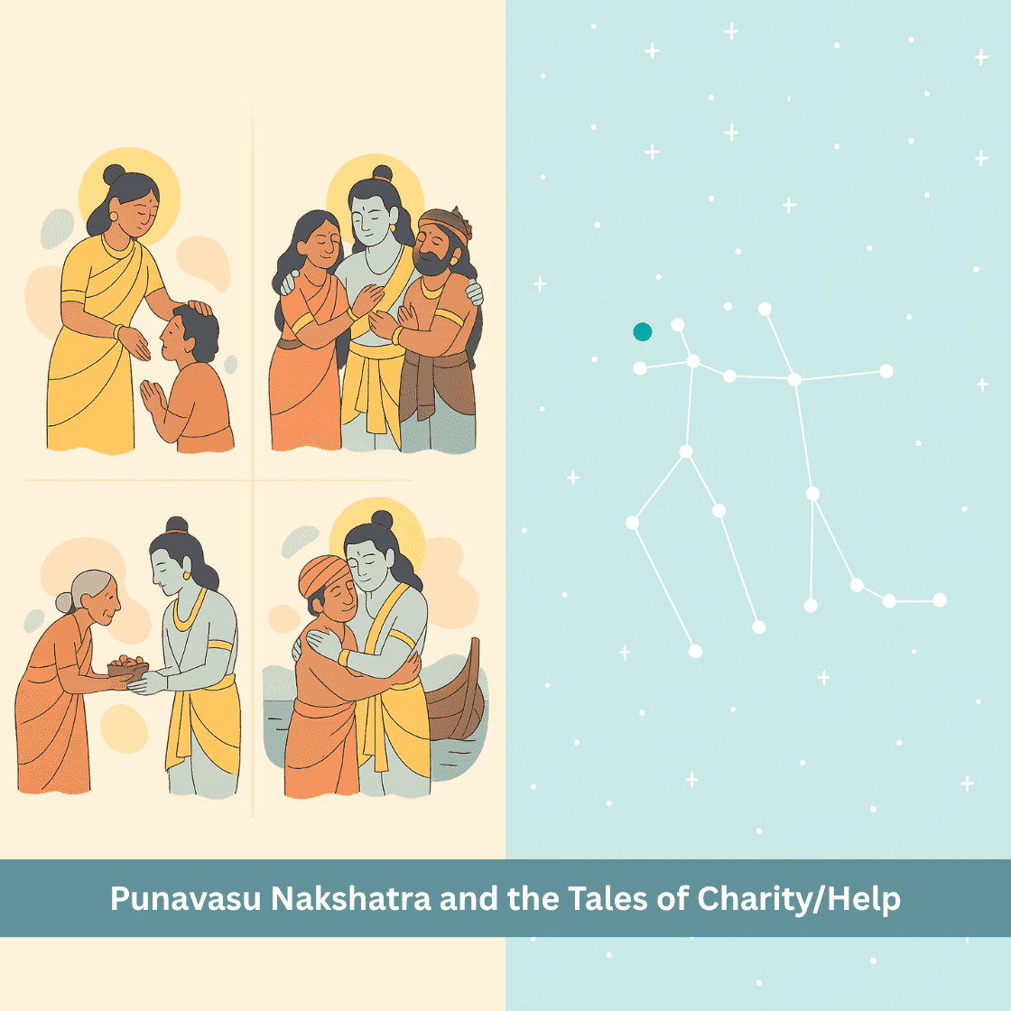 Punavasu Nakshatra and Tales of Charity: Aditi’s Compassion and Lord Rama’s Grace