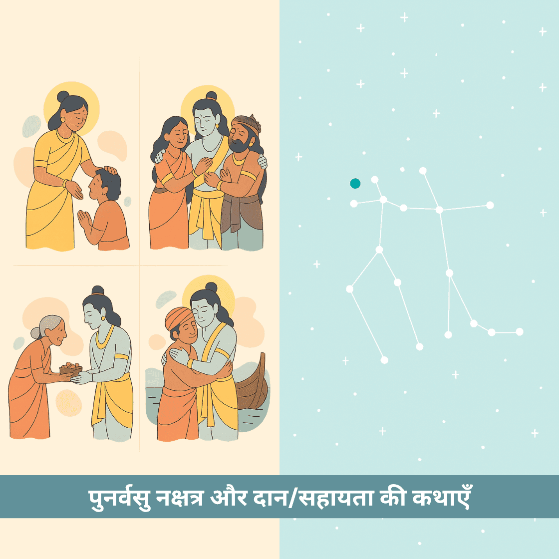 पुनर्वसु नक्षत्र और दान की कथाएँ: अदिति की करुणा और श्रीराम की वत्सलता