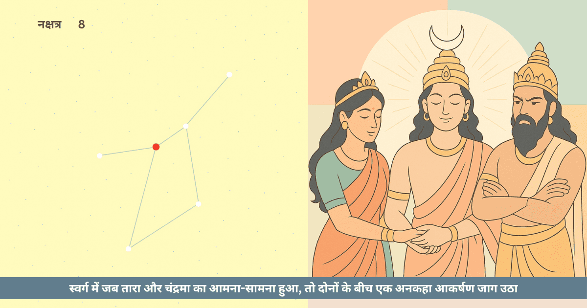 तारा, चंद्रमा और बृहस्पति