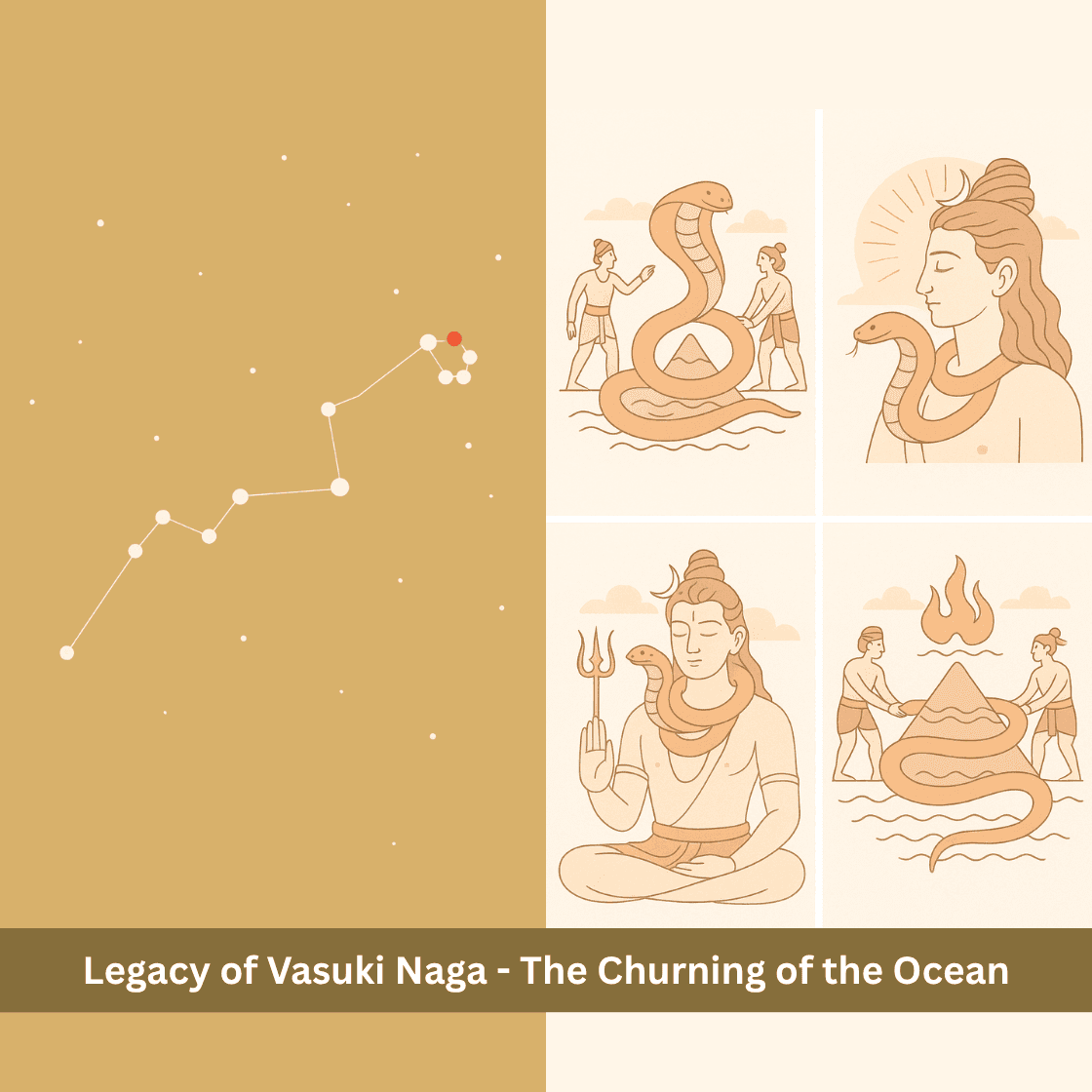 The Story of Vasuki Naga - Churning of the Ocean, Shiva’s Ornament and Eternal Example of Devotion