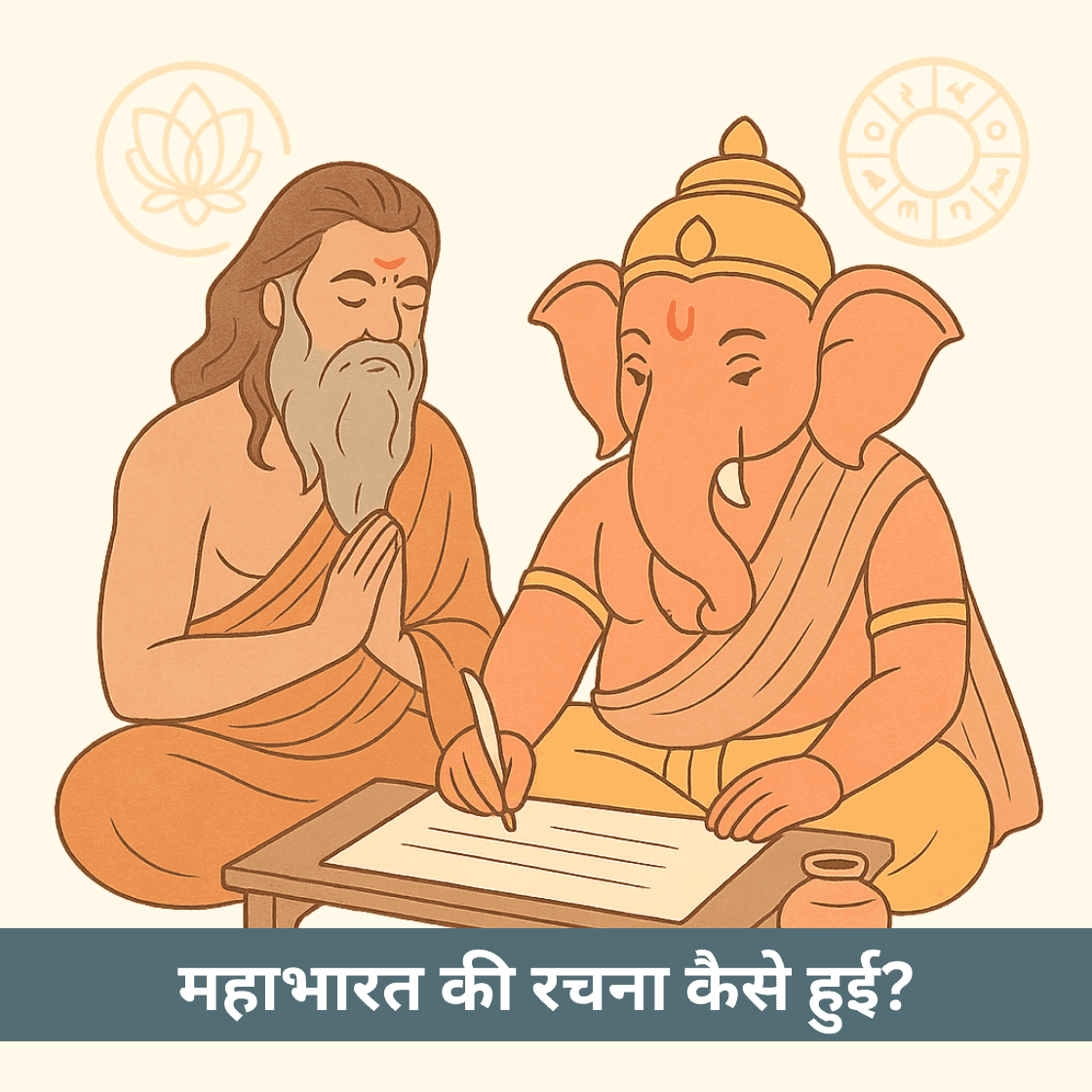 वेदव्यास और गणेशजी ने महाभारत की रचना साथ कैसे की?