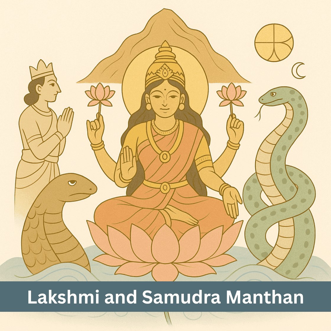 Why did Goddess Lakshmi arise during Samudra Manthan and what does it teach for life