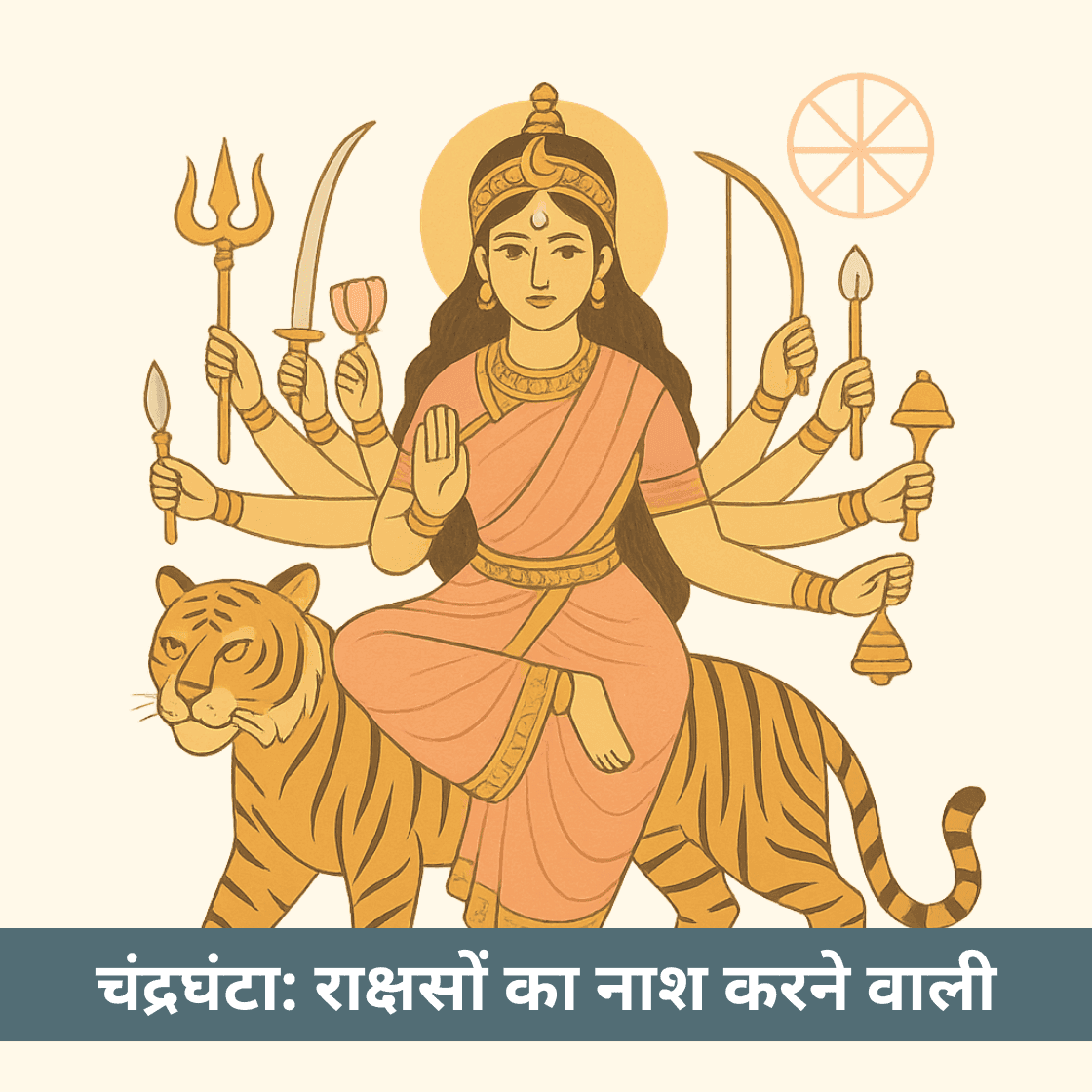 माँ चन्द्रघण्टा: कथा, स्वरूप और व्रत का शुभ अर्थ