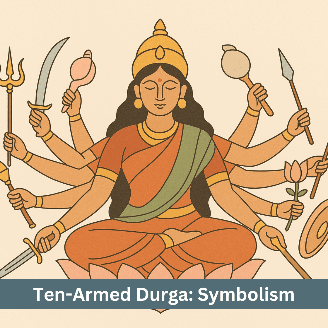The Ten-Armed Durga: Divine Symbolism and Cosmic Meaning