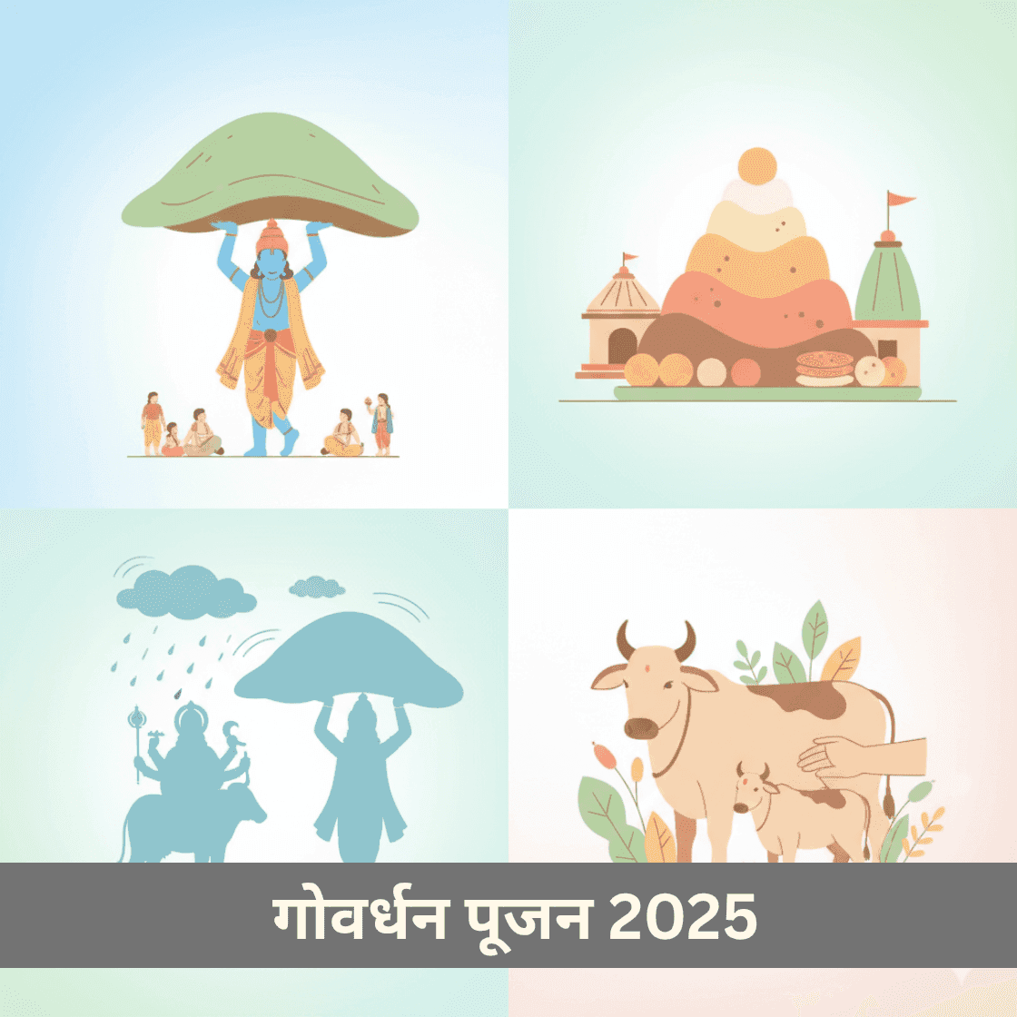 गोवर्धन पूजन २०२५ : तिथि, शुभ मुहूर्त और विधियां