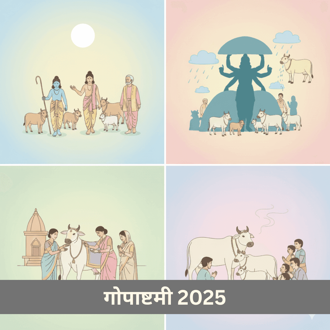 गोपाष्टमी २०२५ : अनुष्ठान, कथा और आध्यात्मिक महत्व