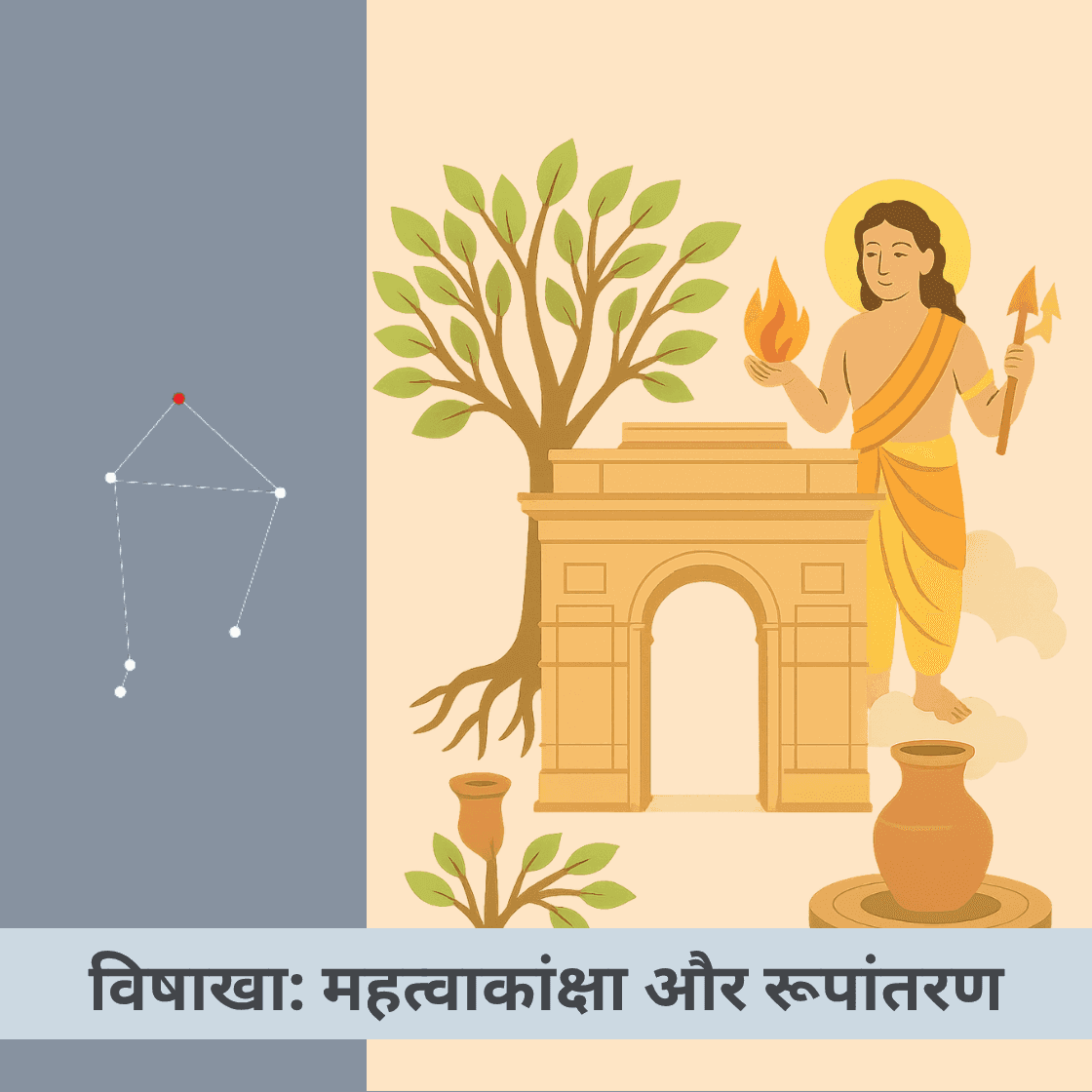 विषाखा नक्षत्र: महत्वाकांक्षा  और आध्यात्मिक रूपांतरण का विजय तोरण