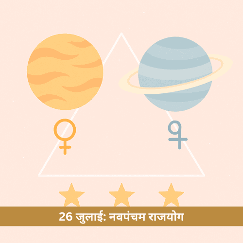 26 जुलाई: नवपंचम राजयोग से धन, सफलता और खुशियाँ पाने वाली 3 राशियाँ