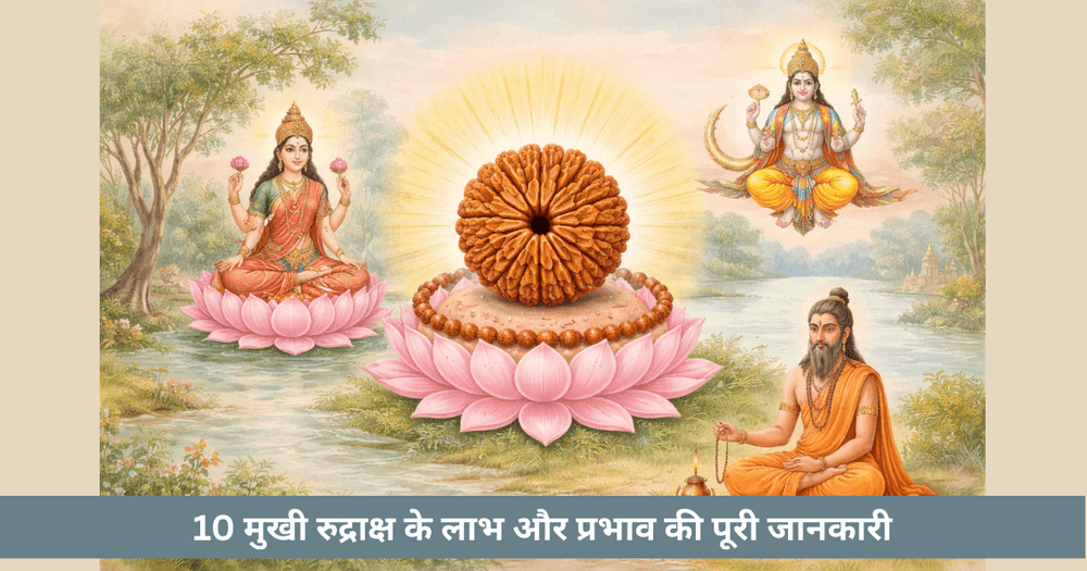 10 मुखी रुद्राक्ष के फायदे, उपयोग और ज्योतिषीय महत्व