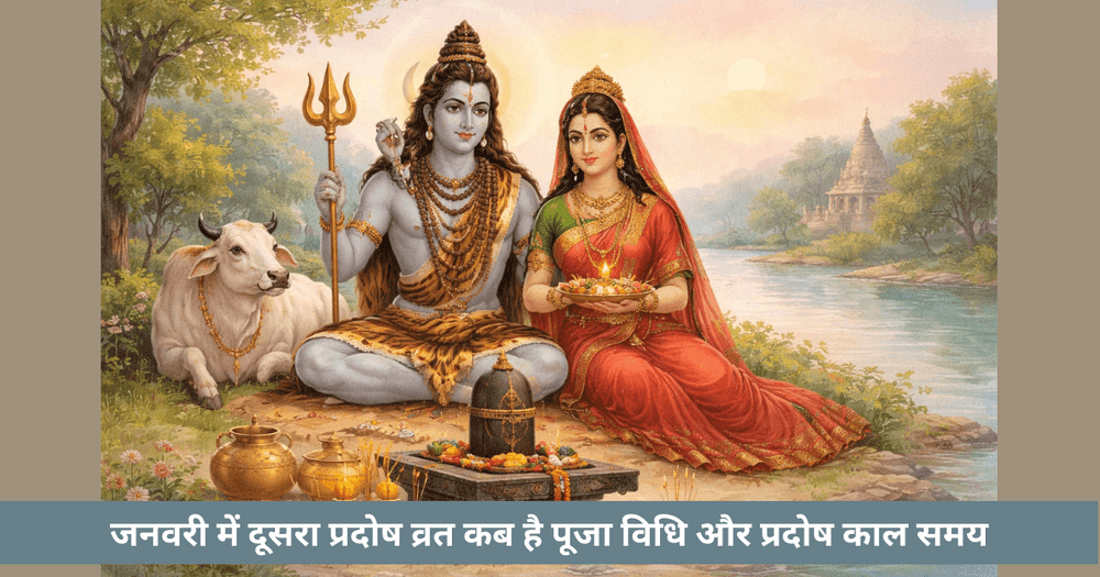 जनवरी 2026 दूसरा प्रदोष व्रत तिथि, प्रदोष काल और पूजा विधि