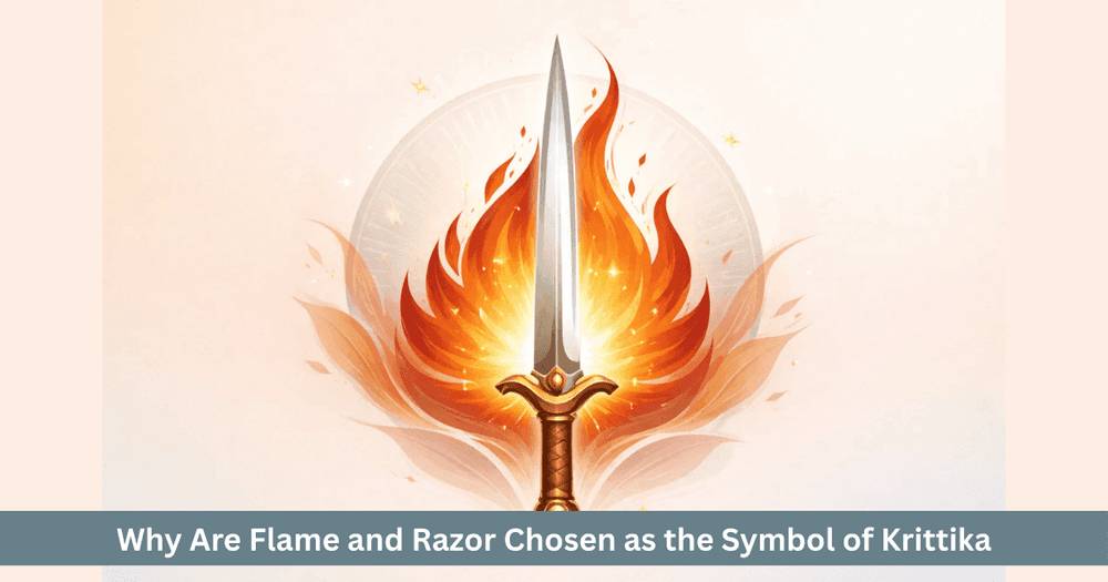 Krittika Nakshatra Symbol Meaning of Flame and Razor