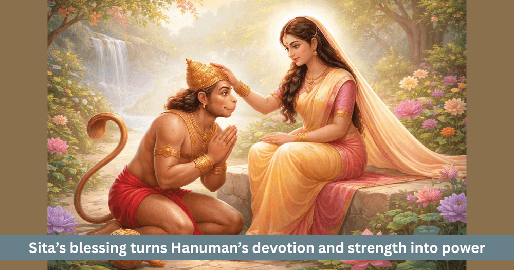 Hanuman’s Divine Blessing from Sita Mata