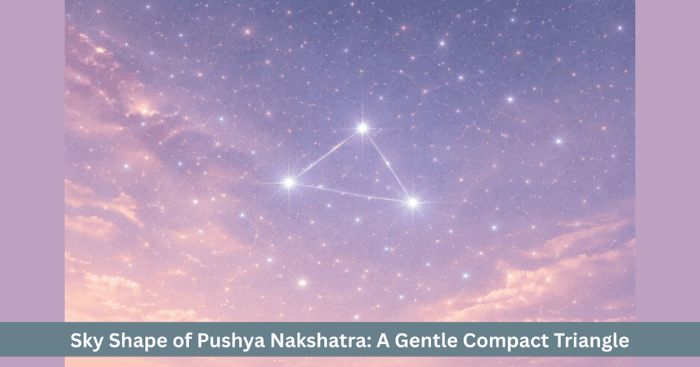 Pushya Nakshatra Sky Shape in Cancer Compact Triangle How to Identify
