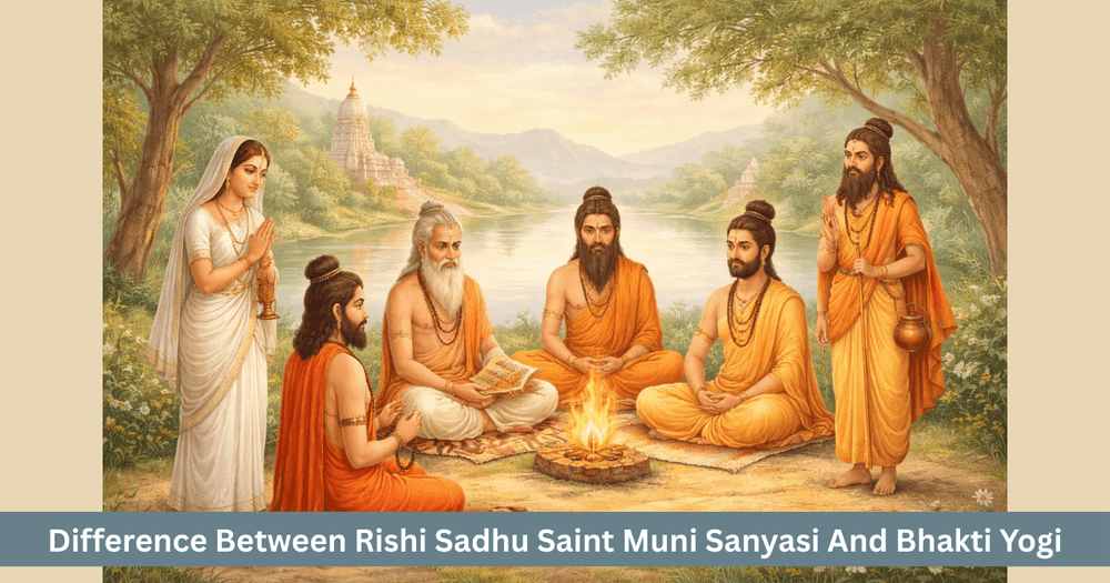 Difference Between Rishi Sadhu Saint Muni Sanyasi Bhakti Yogi