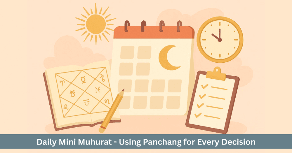 Daily Mini Muhurat - Using Choghadiya, Abhijit and Hora