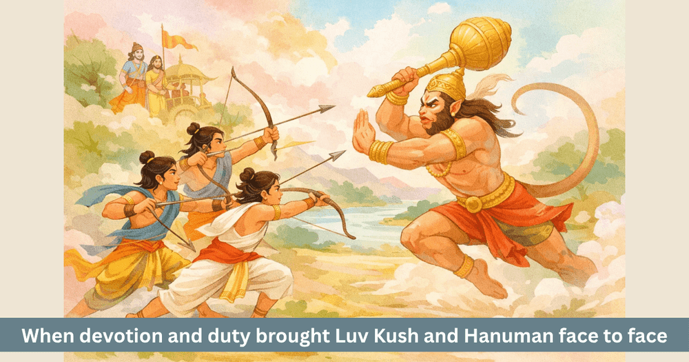 Lava Kusha and Hanuman: Tale of Battle and Devotion