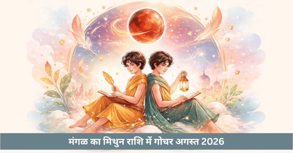 मंगल गोचर मिथुन राशि अगस्त 2026