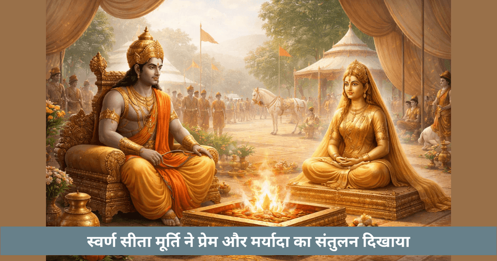 अश्वमेध यज्ञ में सीता की स्वर्ण प्रतिमा