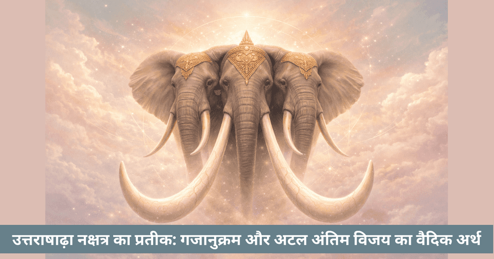 उत्तराषाढ़ा नक्षत्र हाथी दांत प्रतीक अर्थ, विश्वेदेव और अंतिम विजय