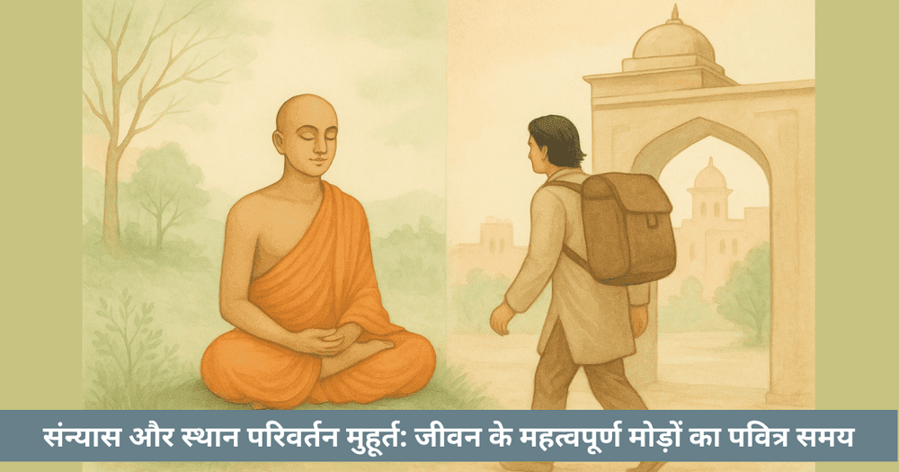 संन्यास और स्थान परिवर्तन मुहूर्त 2025-2026: ग्रहीय नियम और शुभ समय