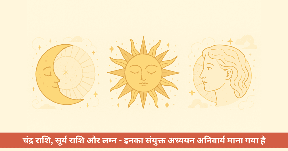 चंद्र राशि, सूर्य राशि और लग्न: ज्योतिष में अंतर और महत्व