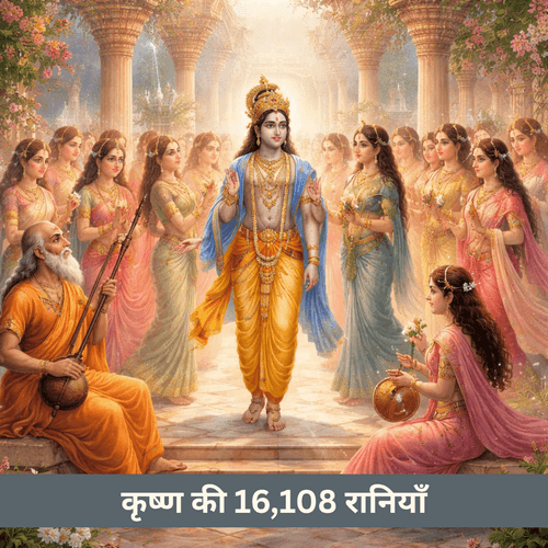 नारद और कृष्ण की 16,108 रानियाँ: दिव्यता की अनंत उपस्थिति का रहस्य