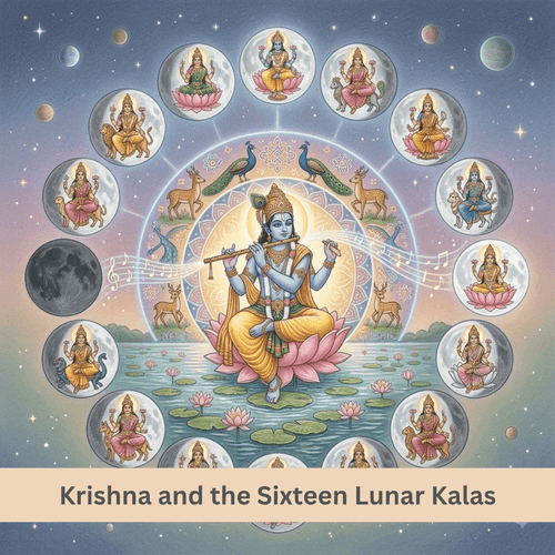 Krishna and the Sixteen Lunar Kalas