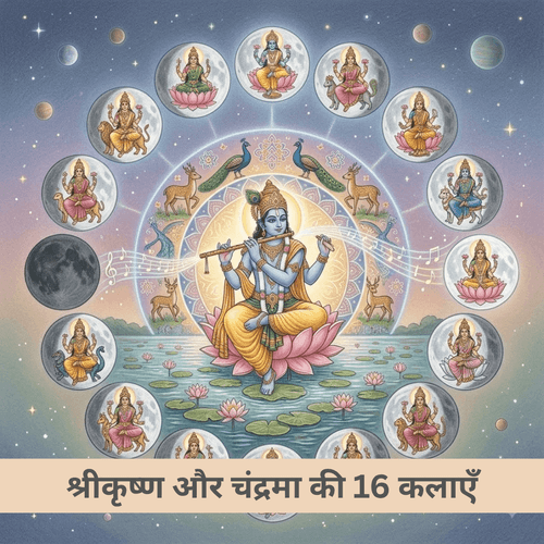 श्रीकृष्ण और चंद्रमा की 16 कलाएँ
