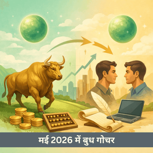 बुध का मई 2026 में गोचर: वृषभ से मिथुन तक यात्रा