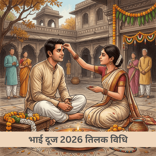 भाई दूज 2026 तिलक विधि