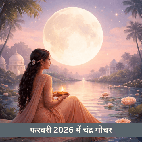 फरवरी 2026 में चंद्र गोचर: संपूर्ण तिथि, समय और ज्योतिषीय महत्व