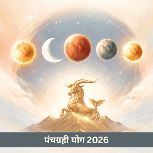 2026 में पंचग्रह योग: मकर राशि में प्रमुख ग्रह संयोजन और सात भाग्यशाली राशियां