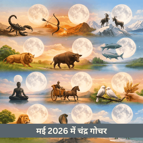 मई 2026 में चंद्रमा का गोचर: संपूर्ण राशि परिवर्तन टाइमलाइन