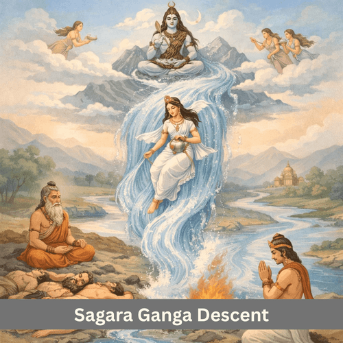 The Sons of King Sagara and the Descent of Ganga: The Sole Stream of Liberation