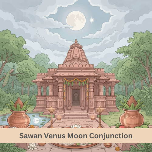 Sawan Venus Moon Conjunction