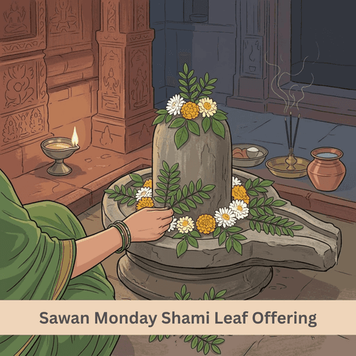 Sawan Monday Shami Leaf Offering