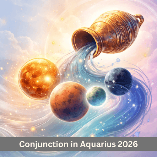 Major Conjunction in Aquarius 2026: Sun, Mars, Mercury and Rahu in a 13-Day Intense Alignment