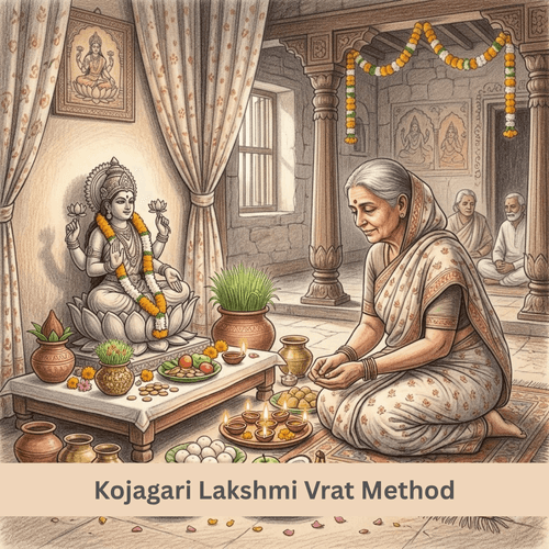 Kojagari Lakshmi Vrat Method