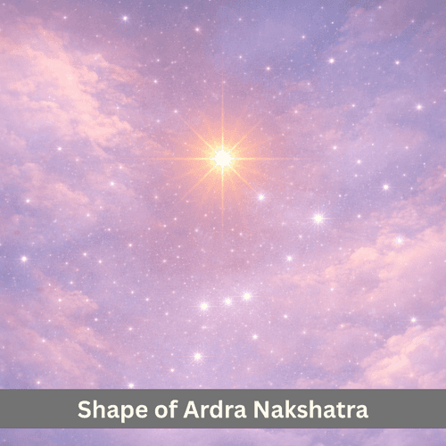 The Sky Shape of Ardra Nakshatra: A Single Powerful Star in Orion