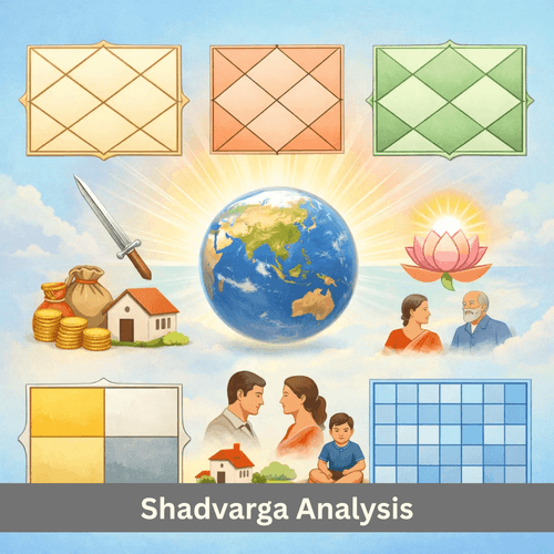 Shadvarga Analysis: Six Divisional Charts for Deeper Planetary Insight