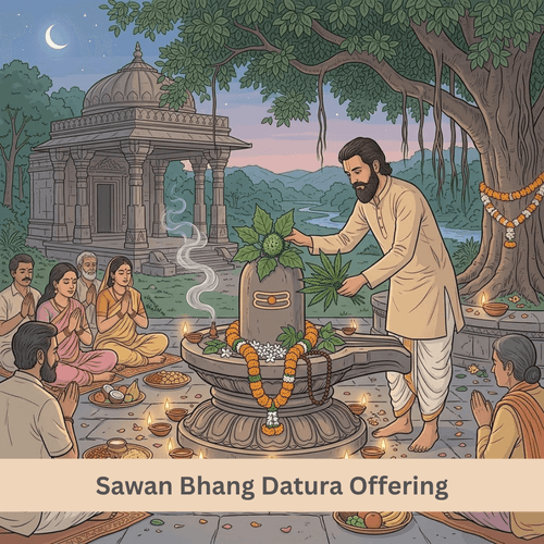 Sawan Bhang Datura Offering