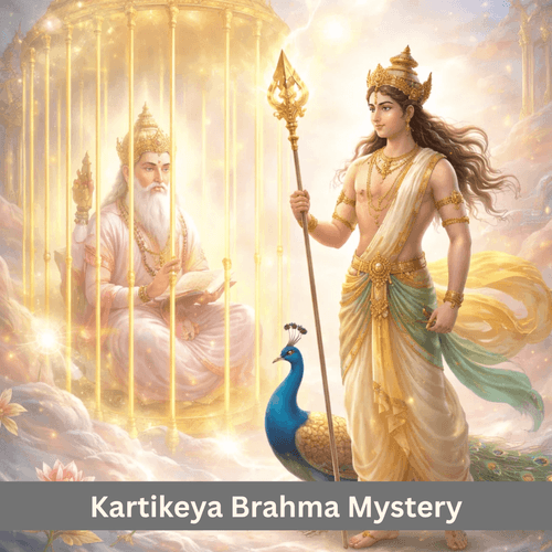 Kartikeya Imprisoning Brahma: The Astonishing Story of Om, Divine Knowledge and Sacred Authority