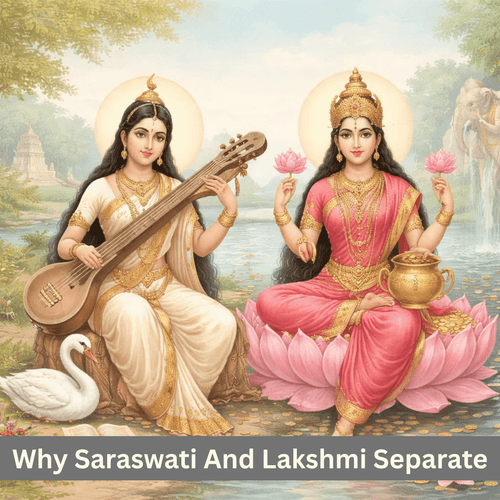 Why Saraswati And Lakshmi Separate