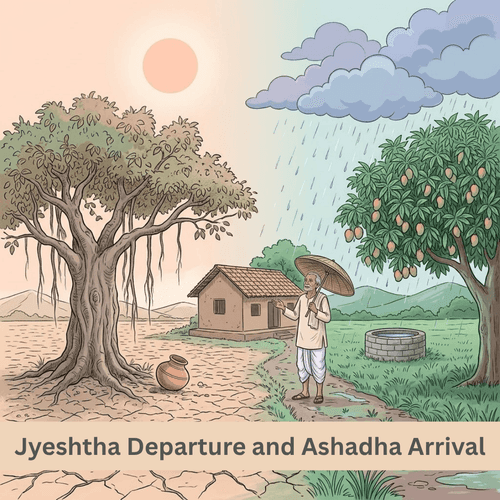 Jyeshtha Departure and Ashadha Arrival