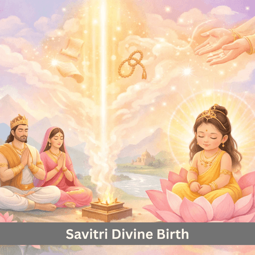 The Divine Birth of Savitri: A Consciousness Born Through Tap, Mantra and Resolve