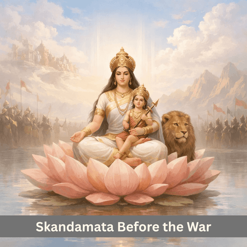 Why Maa Skandamata Remained Calm on the Lotus Before the War and What This Silence Truly Means