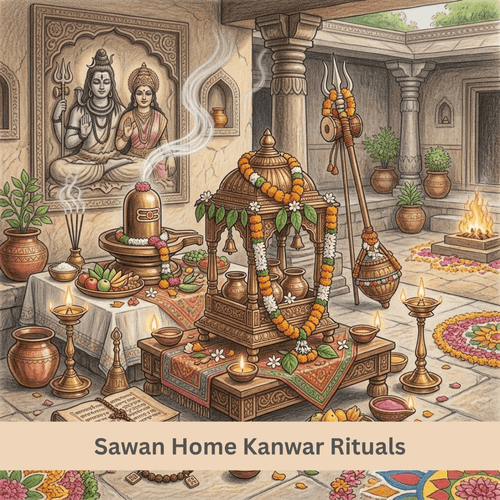 Sawan Home Kanwar Rituals