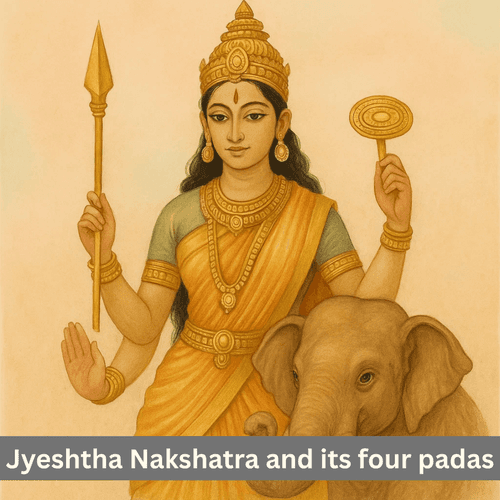 What profound secrets define Jyeshtha Nakshatra and its four padas?