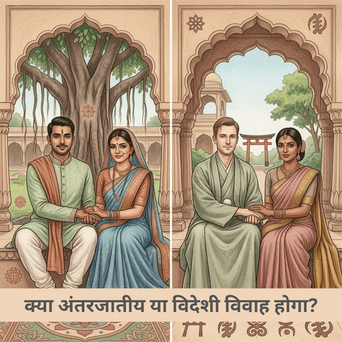 क्या अंतरजातीय या विदेशी विवाह होगा?