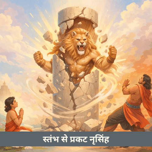 नरसिंह स्तंभ से प्रकट: जड़ और चेतना के मिलन का गहन संकेत